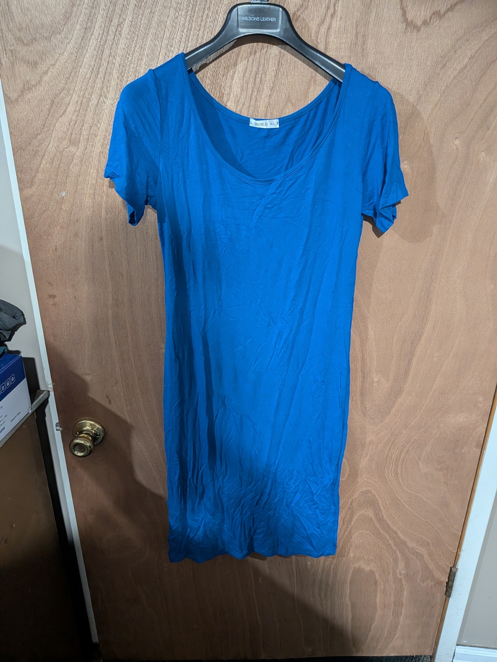 Doublju Royal Blue Scoop Neck Tunic Top